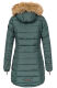 Navahoo Papaya Damen gesteppte Winterjacke mit Doppelzipper und gefüttert Forest Green Größe XS - Gr. 34