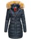 Navahoo Papaya Damen gesteppte Winterjacke mit Doppelzipper und gefüttert Navy Größe XS - Gr. 34