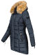 Navahoo Papaya Damen gesteppte Winterjacke mit Doppelzipper und gefüttert Navy Größe S - Gr. 36