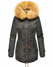 Navahoo LaViva warme Damen Winterjacke mit Teddyfell Anthrazit Größe XS - Gr. 34