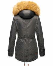 Navahoo LaViva warme Damen Winterjacke mit Teddyfell Anthrazit Größe XS - Gr. 34