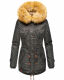 Navahoo LaViva warm ladies winter jacket with teddy fur Anthracite-Gr.XS