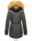 Navahoo LaViva warme Damen Winterjacke mit Teddyfell Anthrazit Größe XS - Gr. 34