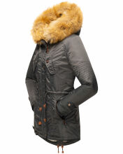 Navahoo LaViva warme Damen Winterjacke mit Teddyfell Anthrazit Größe S - Gr. 36