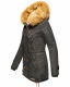 Navahoo LaViva warme Damen Winterjacke mit Teddyfell Anthrazit Größe S - Gr. 36