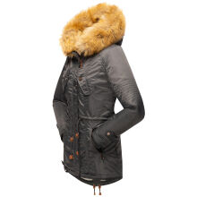 Navahoo LaViva warme Damen Winterjacke mit Teddyfell Anthrazit Gr&ouml;&szlig;e M - Gr. 38