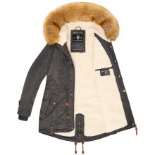 Navahoo LaViva warme Damen Winterjacke mit Teddyfell Anthrazit Gr&ouml;&szlig;e M - Gr. 38