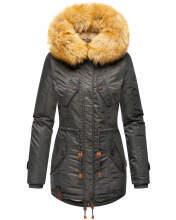 Navahoo LaViva warm ladies winter jacket with teddy fur Anthracite-Gr.M