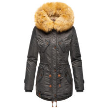 Navahoo LaViva warme Damen Winterjacke mit Teddyfell Anthrazit Gr&ouml;&szlig;e M - Gr. 38