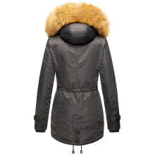 Navahoo LaViva warme Damen Winterjacke mit Teddyfell Anthrazit Gr&ouml;&szlig;e M - Gr. 38