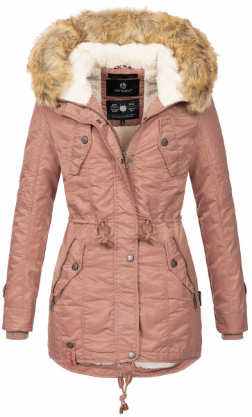 Navahoo LaViva warme Damen Winterjacke mit Teddyfell Terakotta Größe S - Gr. 36