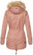 Navahoo LaViva warme Damen Winterjacke mit Teddyfell Terakotta Größe S - Gr. 36