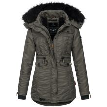 Navahoo Schätzchen Damen Winterjacke mit Teddyfell Anthrazit Größe XS - Gr. 34