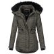 Navahoo Schätzchen Damen Winterjacke mit Teddyfell Anthrazit Größe XS - Gr. 34