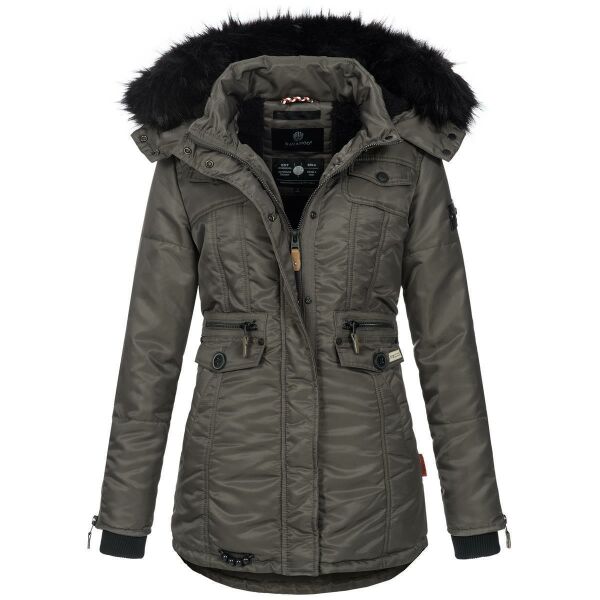 Navahoo Schätzchen Damen Winterjacke mit Teddyfell Anthrazit Größe M - Gr. 38