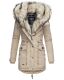 Navahoo Sweety Damen 2in1 Parka Winterjacke warmhaltend Taupe Größe L - Gr. 40