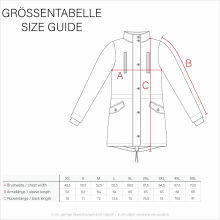 Marikoo Manolya Damen Parka Winterjacke mit Teddyfell Anthrazit Größe S - Gr. 36