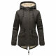 Marikoo Manolya Damen Parka Winterjacke mit Teddyfell Anthrazit Größe S - Gr. 36