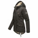 Marikoo Manolya Damen Parka Winterjacke mit Teddyfell Anthrazit Größe S - Gr. 36