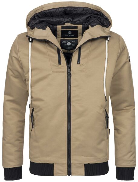 Navahoo Hunter Herren Jacke mit Kapuze Beige Größe S - Gr. S