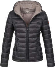 Marikoo Lucy ladies quilted jacket with hood - Black-Gr.XS