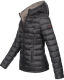 Marikoo Lucy ladies quilted jacket with hood - Black-Gr.XS