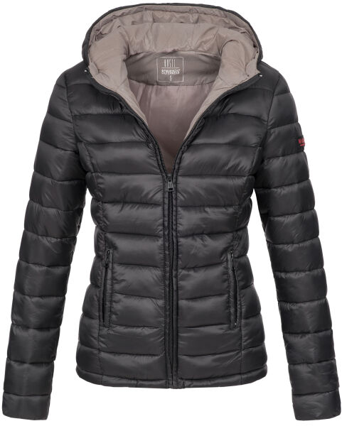 Marikoo Lucy ladies quilted jacket with hood - Black-Gr.S