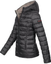 Marikoo Lucy ladies quilted jacket with hood - Black-Gr.S