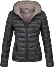 Marikoo Lucy ladies quilted jacket with hood - Black-Gr.M