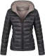 Marikoo Lucy ladies quilted jacket with hood - Black-Gr.XL