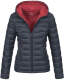 Marikoo Lucy ladies quilted jacket with hood - Navy-Gr.S
