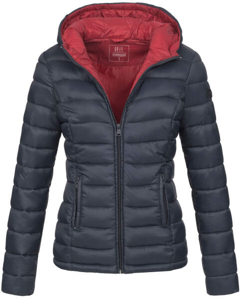 Marikoo Lucy ladies quilted jacket with hood - Navy-Gr.XL