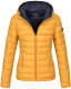 Marikoo Lucy ladies quilted jacket with hood - Yellow-Gr.L