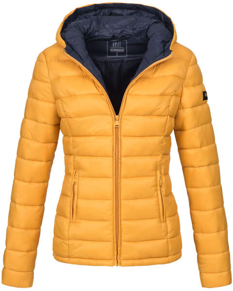 Marikoo Lucy ladies quilted jacket with hood - Yellow-Gr.XL