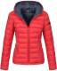 Marikoo Lucy ladies quilted jacket with hood - Red-Gr.S