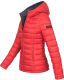 Marikoo Lucy ladies quilted jacket with hood - Red-Gr.M