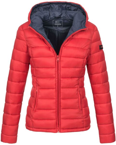 Marikoo Lucy Damen gesteppte Übergangsjacke Rot Größe L - Gr. 40