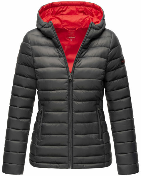 Marikoo Lucy ladies quilted jacket with hood - Anthracite-Gr.XS