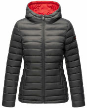 Marikoo Lucy ladies quilted jacket with hood - Anthracite-Gr.XS