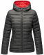 Marikoo Lucy ladies quilted jacket with hood - Anthracite-Gr.XS