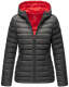 Marikoo Lucy ladies quilted jacket with hood - Anthracite-Gr.XL