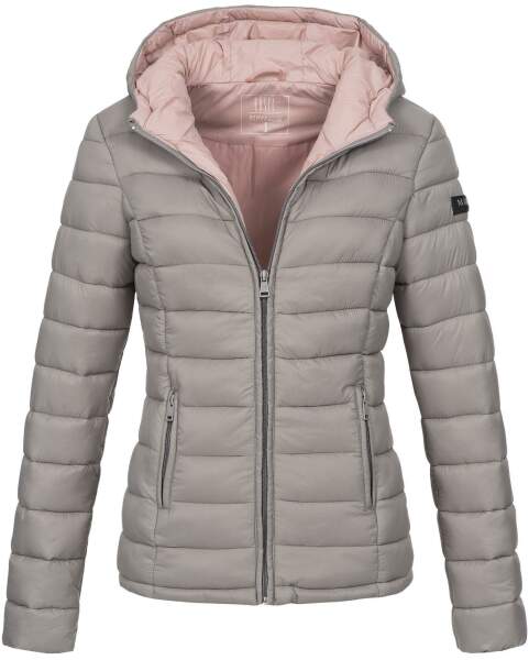 Marikoo Lucy ladies quilted jacket with hood - Gray-Gr.XS