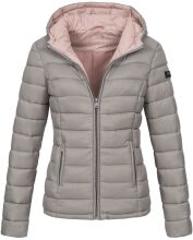 Marikoo Lucy Damen gesteppte Übergangsjacke Grau Größe XS - Gr. 34