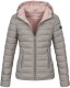 Marikoo Lucy ladies quilted jacket with hood - Gray-Gr.XS