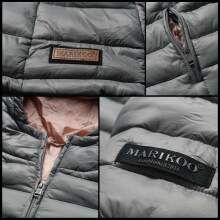 Marikoo Lucy ladies quilted jacket with hood - Gray-Gr.M