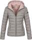Marikoo Lucy ladies quilted jacket with hood - Gray-Gr.M