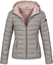 Marikoo Lucy ladies quilted jacket with hood - Gray-Gr.L