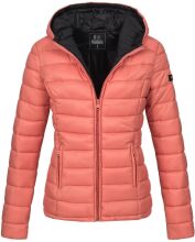 Marikoo Lucy ladies quilted jacket with hood - Coral-Gr.L