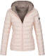 Marikoo Lucy ladies quilted jacket with hood - Rosa-Gr.L
