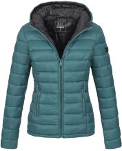 Marikoo Lucy ladies quilted jacket with hood - Ocean-Green-Gr.S